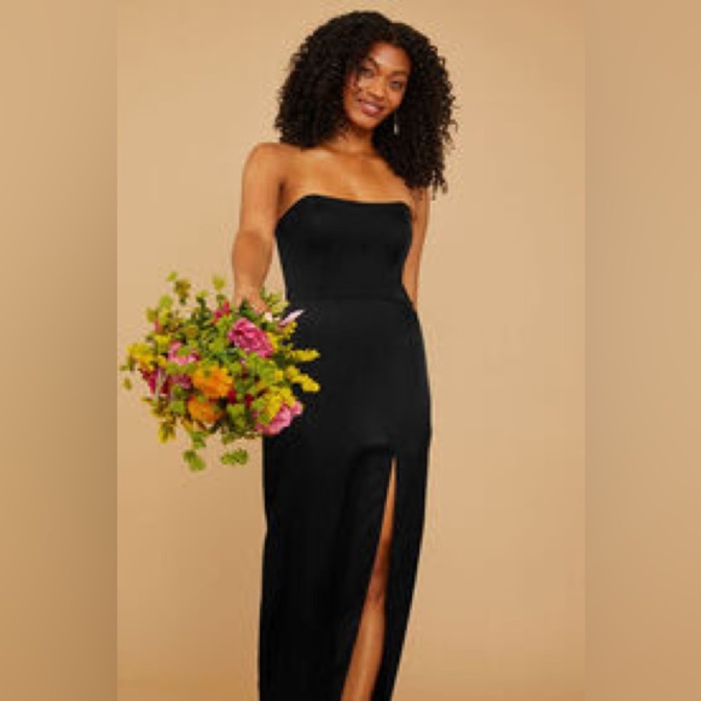 Vow’d Black Satin Bridesmaid Dress (altard state)